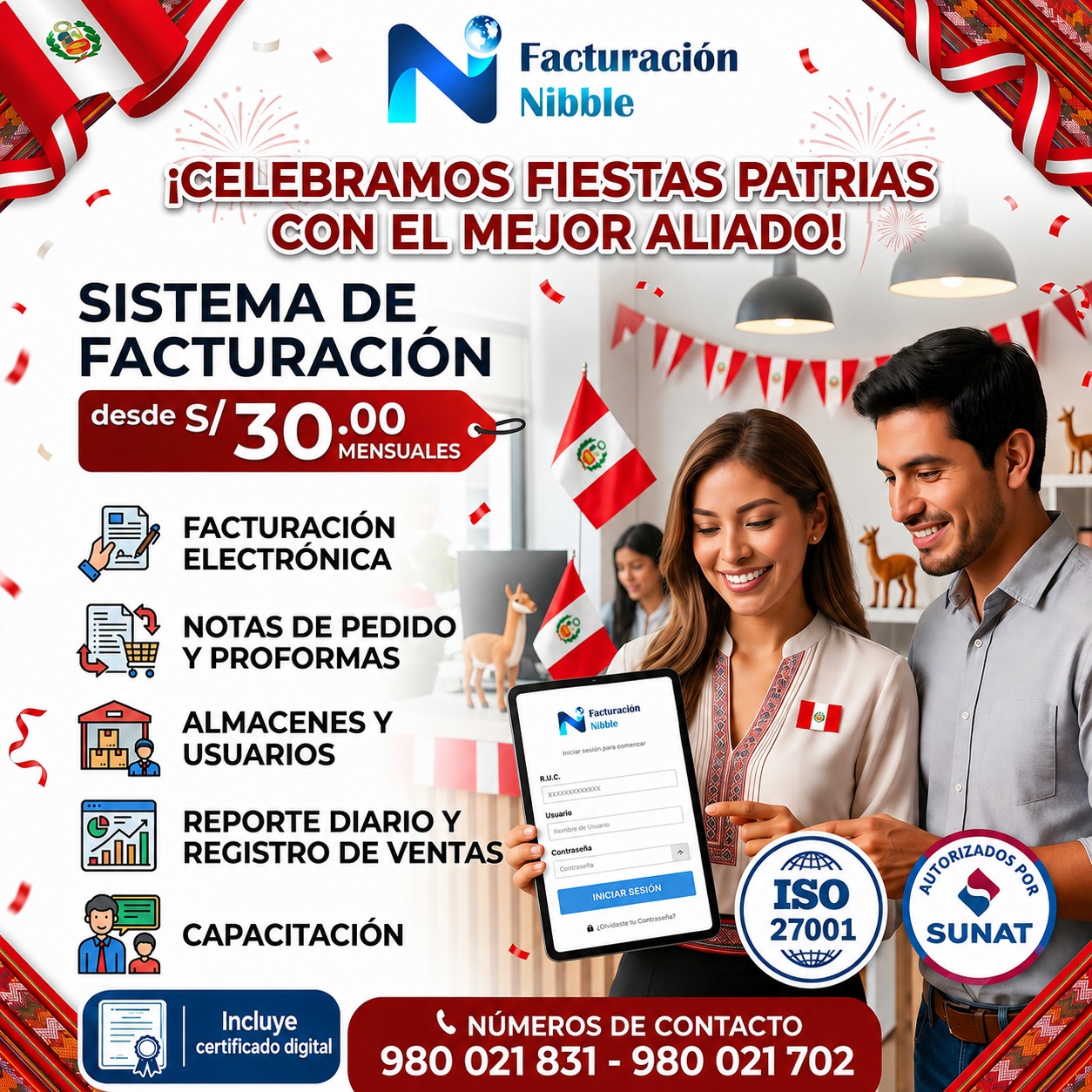 Promoción Fiestas Patrias - Sistema de Facturación Nibble